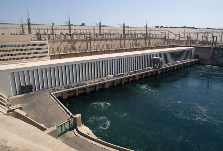 The big Aswan High Dam in Egypt